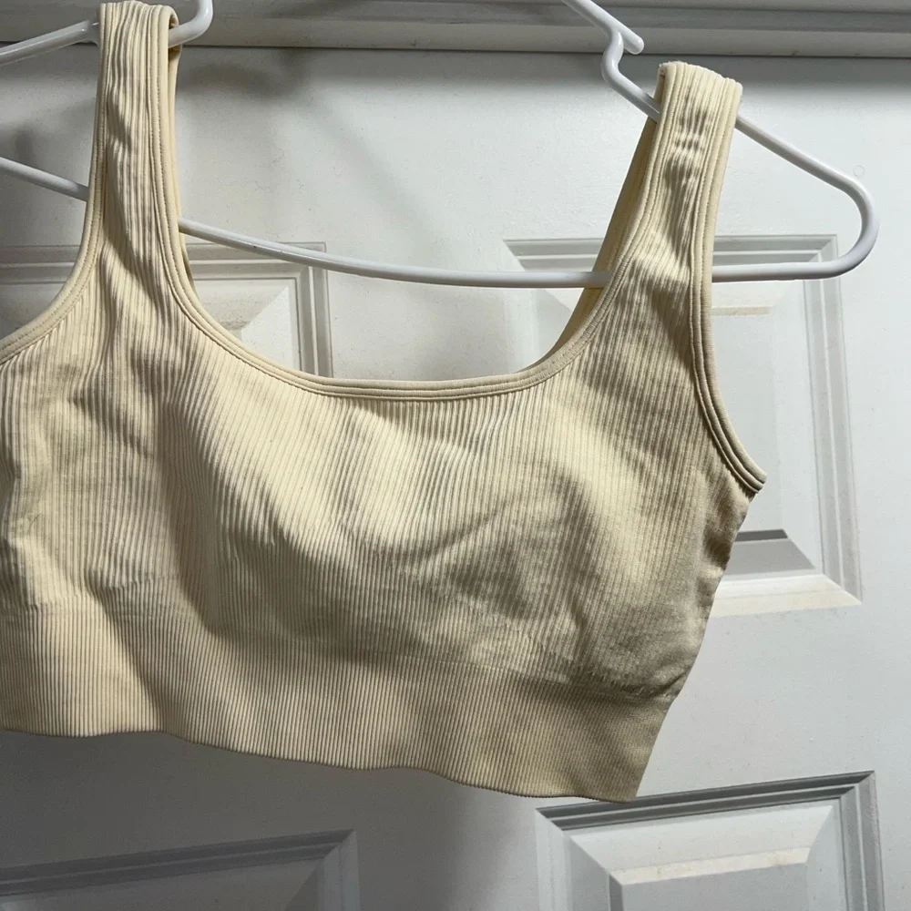 Cream Ribbed Two-Piece Set - Picture 3 of 3